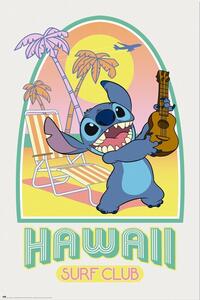 Plakát, Obraz - Stitch - Hawaii Club Surf