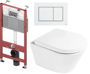 Sada záchodová mísa Oltens Jog 42001000, podomítkový WC modul Tece Base 9400407, 45101000, 9.240.400