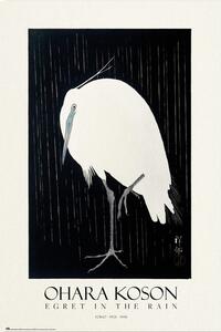 Plakát, Obraz - Ohara Koson - Egret in the Rain
