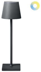 LED bezdrátová stolní lampa BACEIRO se stmívačem Kov Tmavě šedá