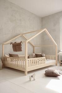 Domečková postel Housebed 200x140 cm Velikost spací plochy: 200x140, Barva: přírodní dřevo, Výška nožiček: nohy 19 cm