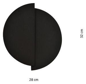 Nástěnné světlo Form 9, 28 cm x 32 cm, černá