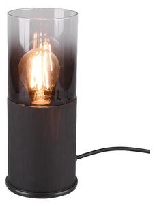Trio Leuchten 510600132 ROBIN - Stolní lampička s černým kouřovým sklem 1 x E27, 25,5cm výška (Moderní stolní lampička)
