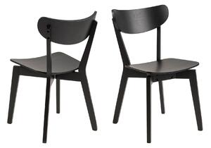 ACTONA Sada 2 ks − Židle Roxby černá 79.5 × 45 × 55 cm
