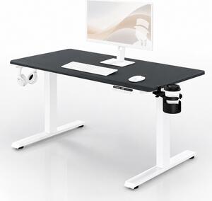Elektrický stůl s nastavitelnou výškou ergonomický bílo-antracitový,1200x600 mm: ARIA