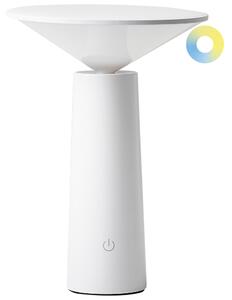 LED bezdrátová stolní lampa LEVIRA se stmívačem Kov Bílá