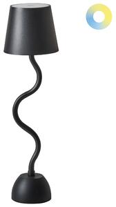 LED bezdrátová stolní lampa VOUGA se stmívačem Kov Černá