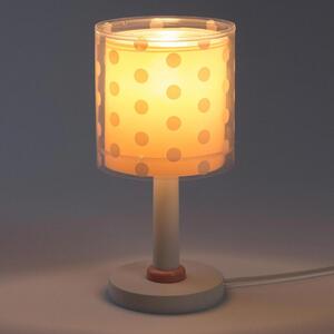 Dalber 41001S DOTS - Stolní dětská lampička + Dárek LED žárovka (Dětská lampička s puntíky v růžové barvě)