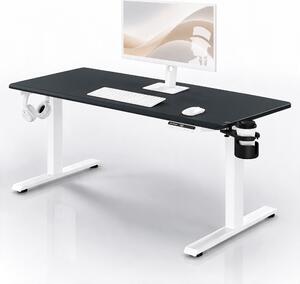 Elektrický stůl s nastavitelnou výškou ergonomický bílo-antracitový,1600x800 mm: ARIA