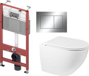 Sada podomítkový WC modul Tece Base 9400407, záchodová mísa Oltens Hamnes 42013000, 45100000, 9.240.401