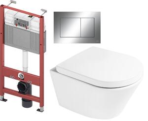 Sada podomítkový WC modul Tece Base 9400407, záchodová mísa Oltens Jog 42001000, 9.240.401, 45101000