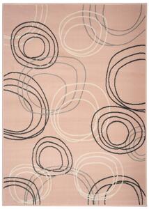 Kusový koberec Kruhy powder pink 160x230 cm