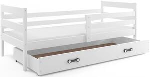 Dětská postel Eryk - 1 osoba, 80x190 s úložným prostorem – Bílá, Bílá