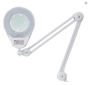 FKT 4738795 - LED Stolní lampa s lupou 3x (Stolní lampa k přidělání na desku stolu s LED osvětlením a lupou)