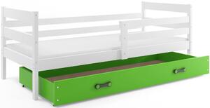Dětská jednolůžková postel ERYK | bílá Barva: bílá / zelená, Rozměr: 190 x 80 cm
