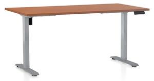 Výškově nastavitelný stůl OfficeTech B, 140 x 80 cm - šedá podnož Barva: Dub