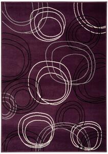 Kusový koberec Kruhy lila 160x230 cm