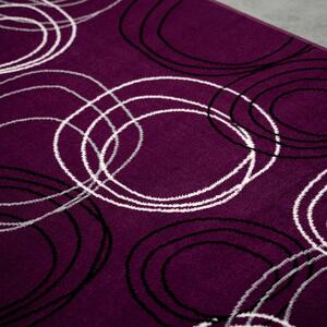 Kusový koberec Kruhy lila 120x170 cm