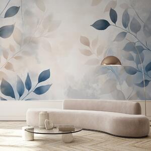 Fototapety jemné listy v akvarelové technice, Fototapety akvarel, w02453 : uwalls.cz