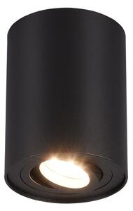 Trio Leuchten 612900132 COOKIE - Stropní oválné svítidlo v černé barvě 1 x GU10, Ø 9cm (Stropní svítidlo oválného tvaru na jednu GU10 žárovku)