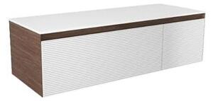 Koupelnová skříňka s krycí deskou Naturel Monza 119x30x45 cm ořech mat MONZA120WND