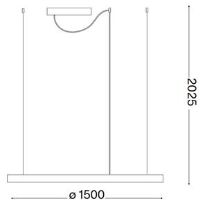Ideal Lux - LED Lustr na lanku ORACLE SLIM LED/29W/230V 2700K pr. 50 cm bílá