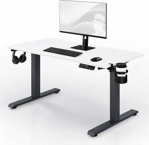 Elektrický stůl s nastavením výšky ergonomický antracitově-bílý, 1200x600 mm: ARIA