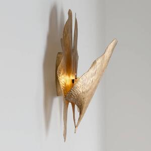 Nástěnné svítidlo Gingko, zlatá barva, šířka 38 cm, železo