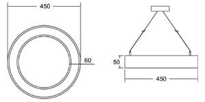 BRUMBERB Biro Circle Ring5 direct DALI, Ø 45 cm, bílá, 3000K