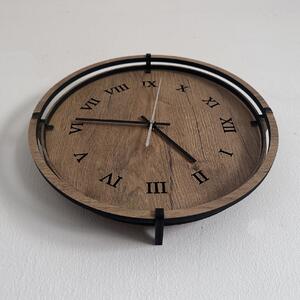 Dřevěné hodiny 33cm "Kruh" provedení povrchu: dub B