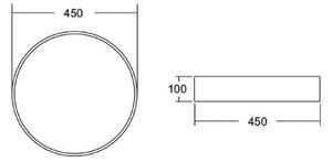 BRUMBERG Biro Circle, Ø 45 cm, zapnuto/vypnuto, bílá, 4 000 K