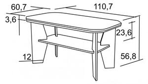 BRADOP Konferenční stůl RUDOLF I. 60,7x110,7