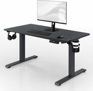 Elektrický stůl s nastavením výšky ergonomický antracitový,1200x600 mm: ARIA