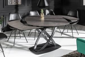 Antracitový rozkládací jídelní stůl Inceptun 130-190 cm