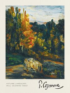 Obrazová reprodukce Autumn Landscape - Paul Cézanne, (30 x 40 cm)