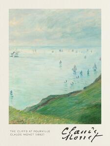 Obrazová reprodukce The Cliffs at Pourville - Claude Monet, (30 x 40 cm)