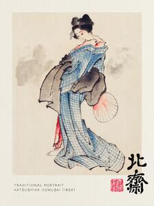 Obrazová reprodukce Traditional Portrait - Katsushika Hokusai, (30 x 40 cm)