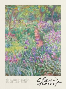 Obrazová reprodukce The Garden in Giverny - Claude Monet, (30 x 40 cm)