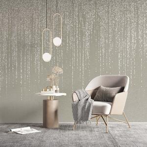 Fototapety Vertikální elegantní potisk tečkovaného věnce na béžovém texturovaném pozadí,, Fototapety 3D, Fototapety 3d listí, w08470 : uwalls.cz