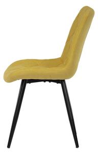 Jídelní židle MISTY — kov, látka, černá / více barev Zelená
