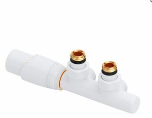 Emmy Design Termostatický ventil Viola levý koupelnové radiátory, středové přípojení, bílá