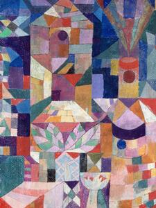 Obrazová reprodukce Distressed Castle Garden - Paul Klee, (30 x 40 cm)
