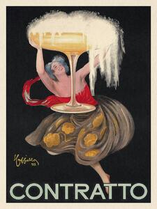 Obrazová reprodukce Contratto (Vintage Alcohol Ad) - Leonetto Cappiello, (30 x 40 cm)