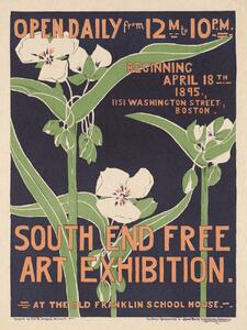 Obrazová reprodukce South End Art Exhibition (Floral Vintage), (30 x 40 cm)