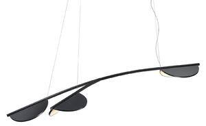 FLOS Almendra Organická závěsná lampa 3fl dlouhá černá