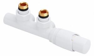Emmy Design Termostatický ventil Viola pravý pro koupelnové radiátory, středové přípojení, bílá