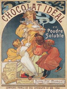 Obrazová reprodukce Chocolat Ideal Chocolate Advert (Vintage Art Nouveau) - Alfons Mucha, (30 x 40 cm)