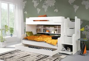 Dětská patrová postel HARRY Barva: bílá/bílá