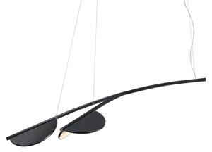 FLOS Almendra Organická závěsná lampa 2fl dlouhá černá