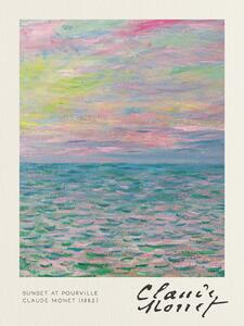 Obrazová reprodukce Sunset at Pourville - Claude Monet, (30 x 40 cm)